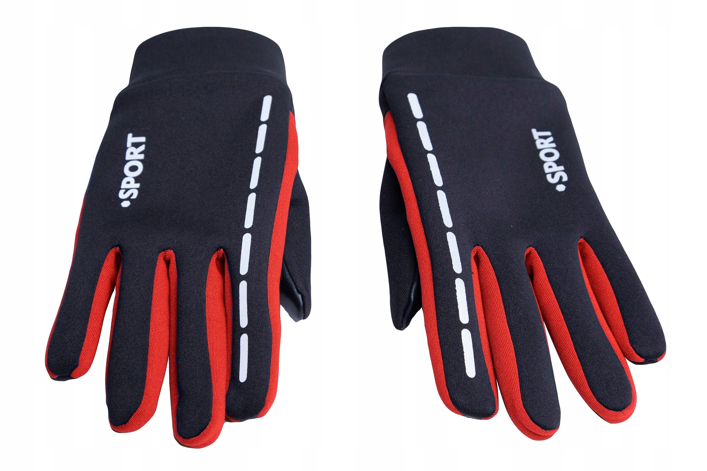 RĘKAWICZKI ROWEROWE ZIMOWE L MĘSKIE DAMSKIE CZARNE ODBLASK DOTYKOWE CIEPŁE Marka Ercole