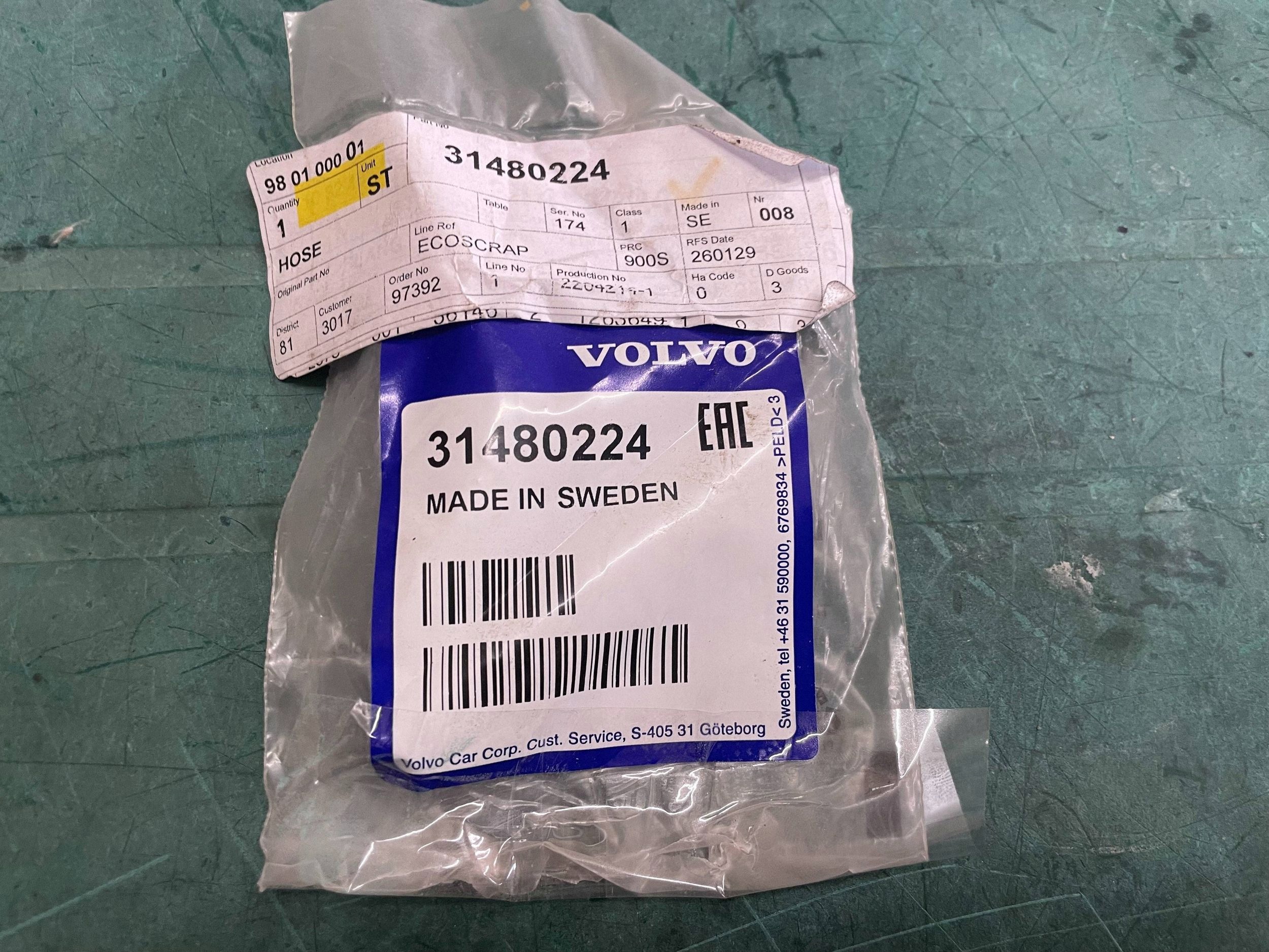 hadice KATALIZATORA VOLVO V90 31480224 @A