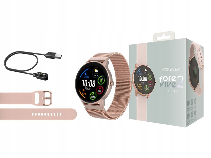 

Smartwatch Forever Forevive 2 Slim SB-325 Złoty