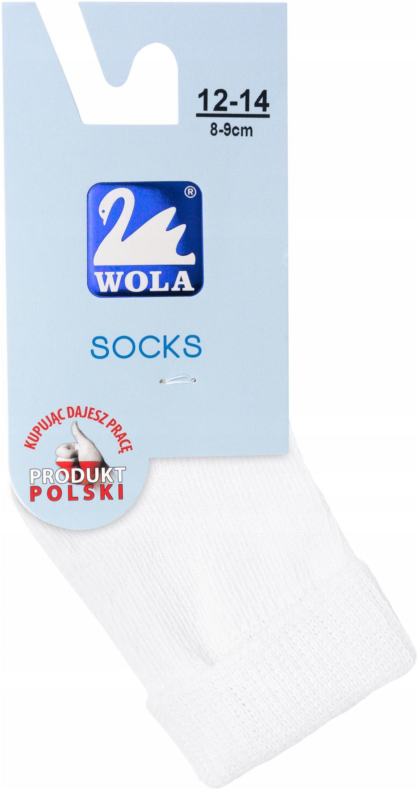 WOLA SKARPETKI GŁADKIE NIEMOWLĘCE PREMIUM r. 15-17