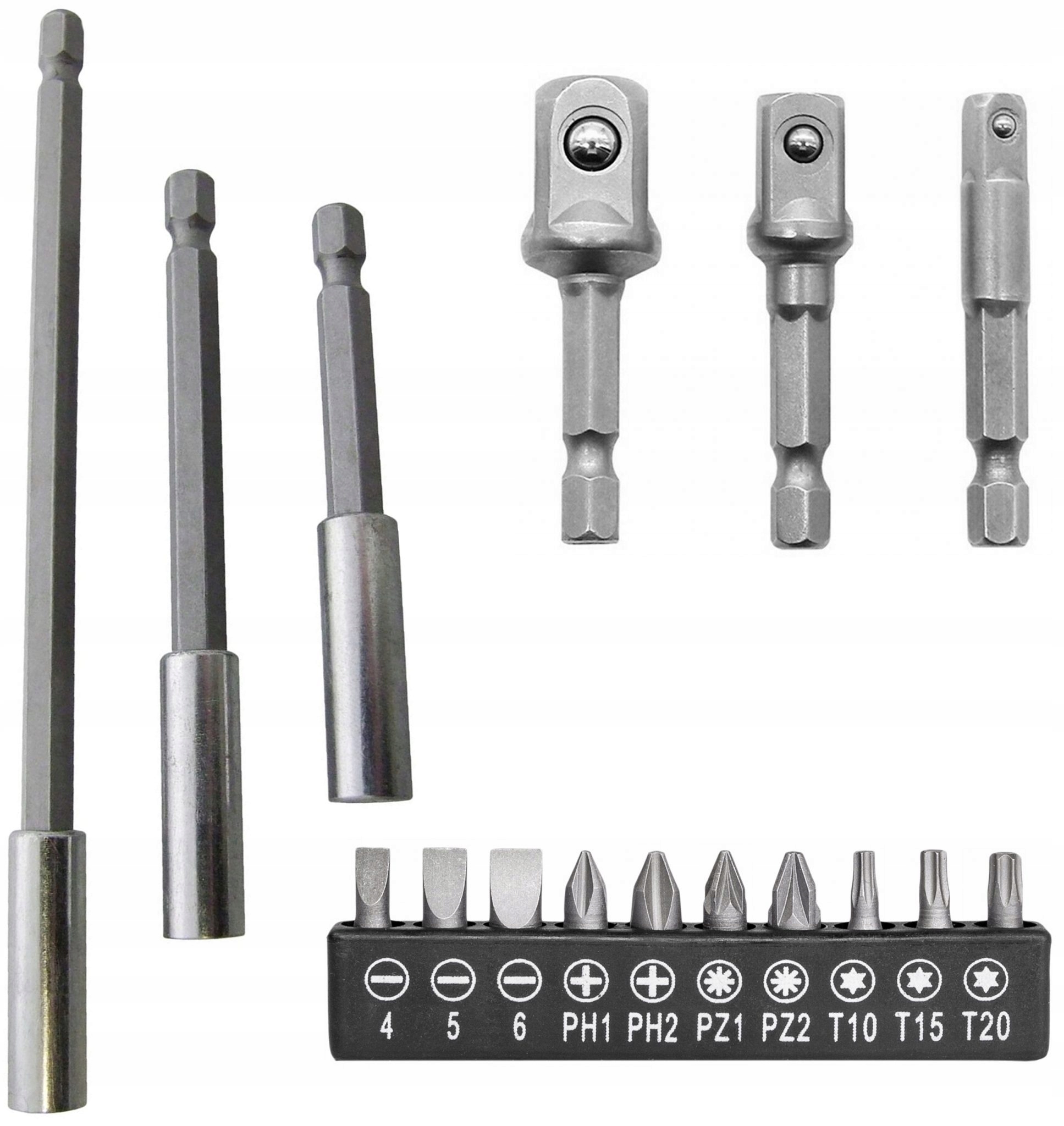 ZESTAW BITÓW 16szt BIT BITY PRZEDŁUŻKA ADAPTER DO WKRĘTARKI WIERTARKI EAN (GTIN) 5905817545933