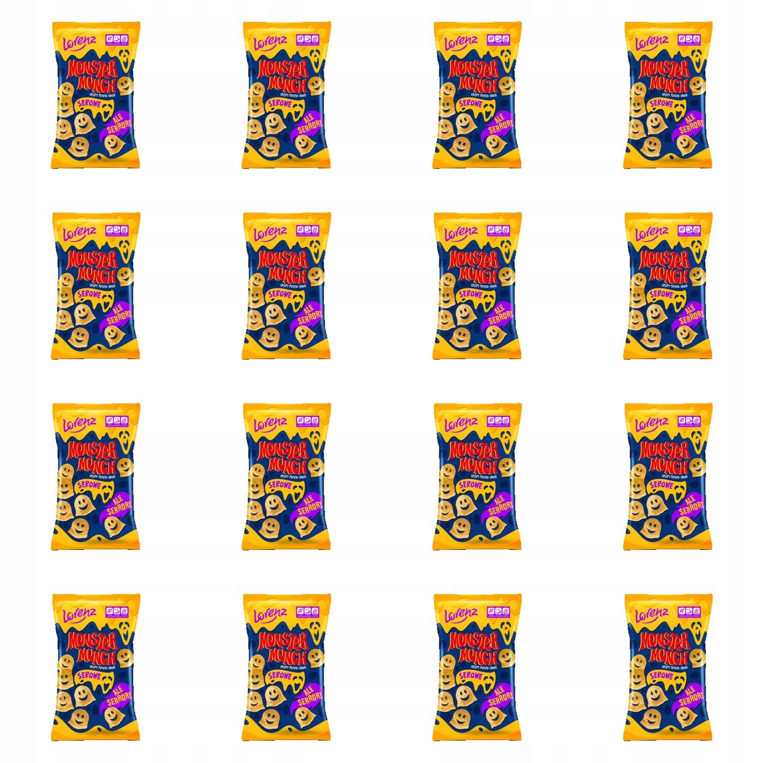 16x 100g Monster Munch chrupki ser Karton