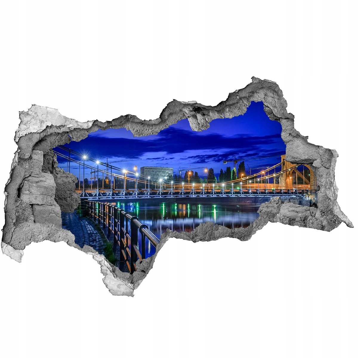 

Fototapeta dziura na ścianę 3d Wrocław nocą 95x73
