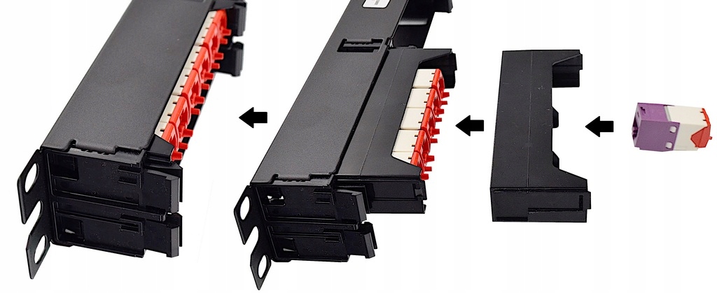 PANDUIT QPPABL QuickNet Patch Panel na 6 modułów UTP keystone Mini-Com ...