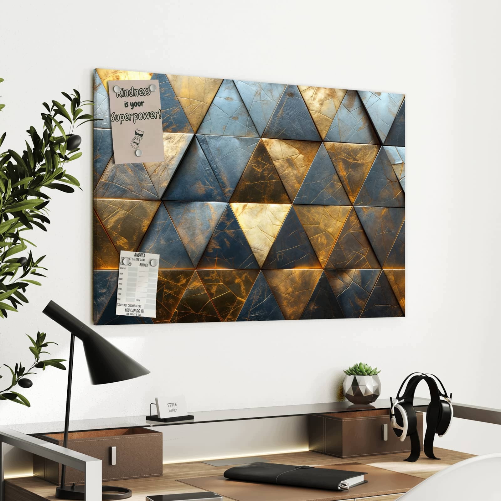 Magnetická tabule Geometrické Umění na šcianie 90 × 60 cm