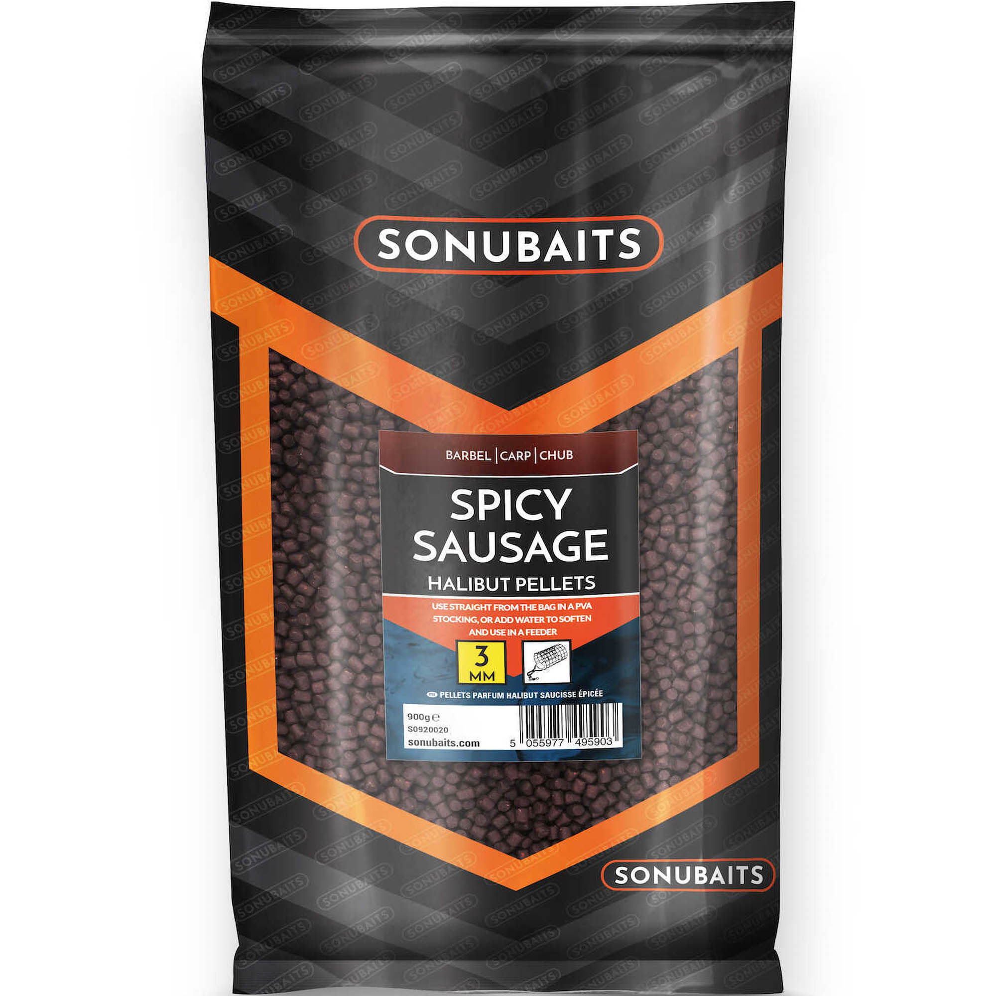 Pellet Sonubaits Halibut Spicy Sausage 6mm 900g