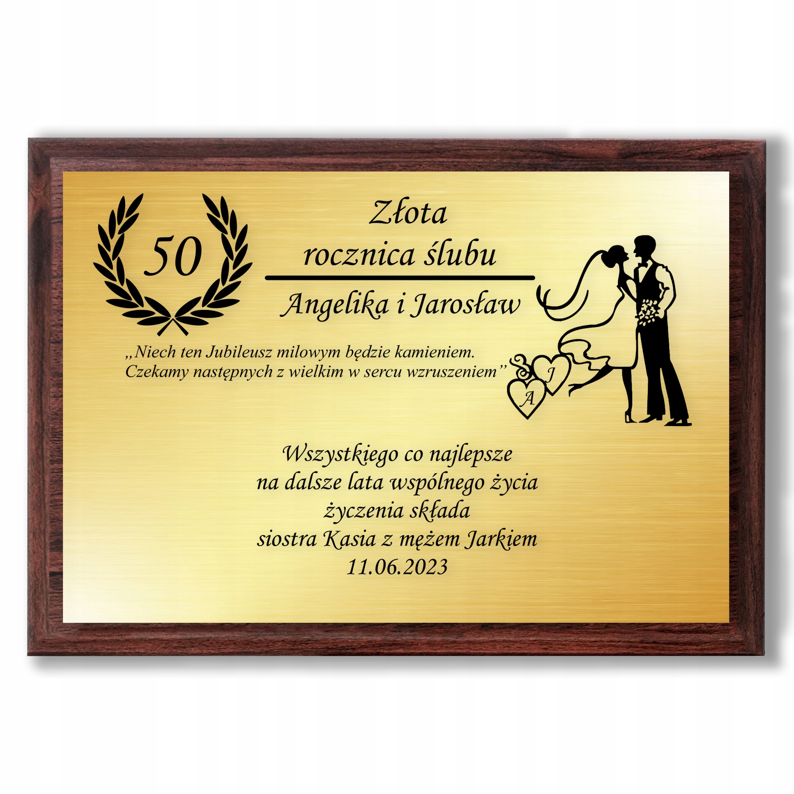 Magiczny Spersonalizowany Upominek Prezent Gift na Rocznicę Ślubu 1-50 lat Marka inny