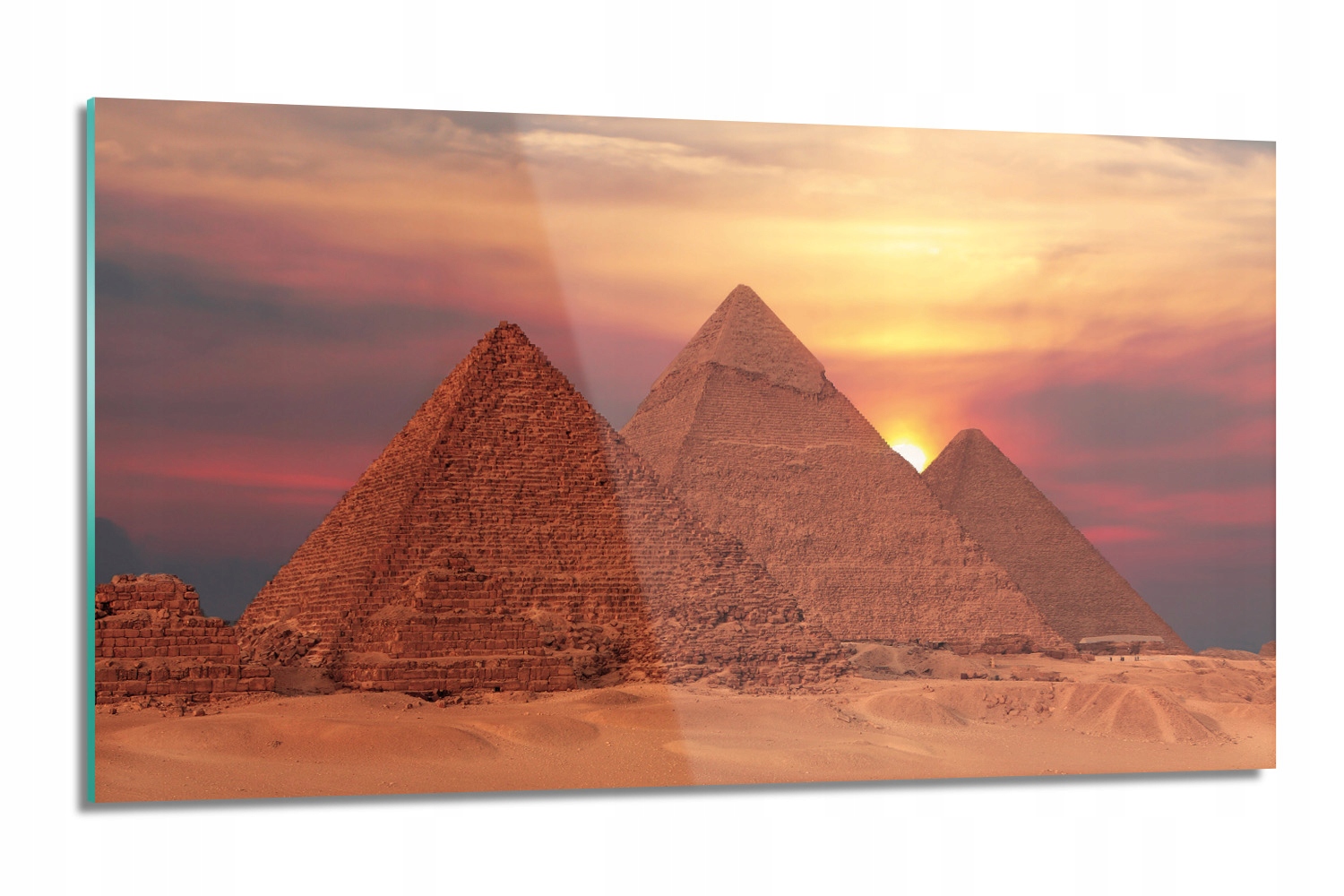 dekor Pyramída Egypt tvrdený 120x60 s grafikou