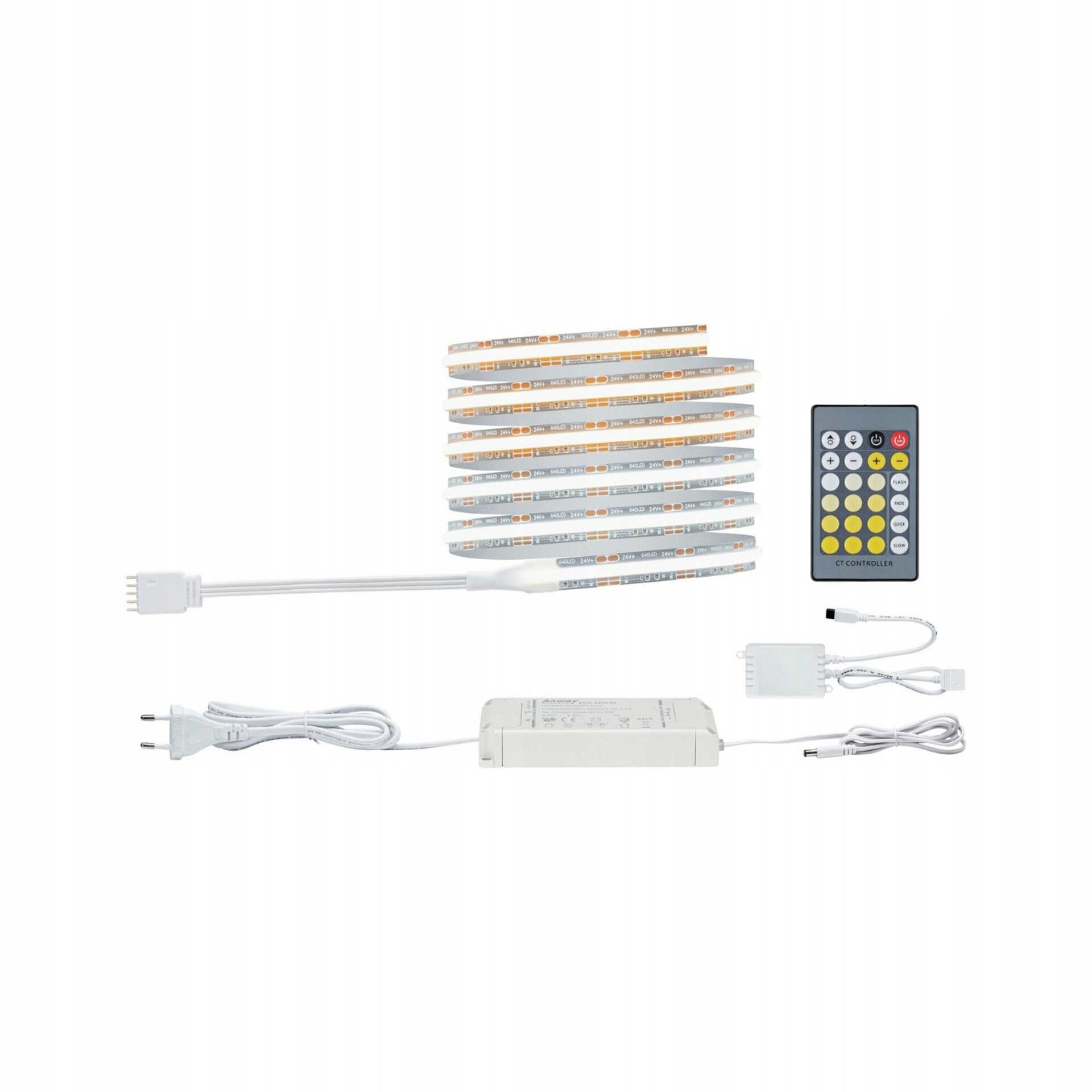 MaxLED 500 Led pásik Cob 1,5m 10W 600lm/m Tunable White, sada s diaľkovým ov