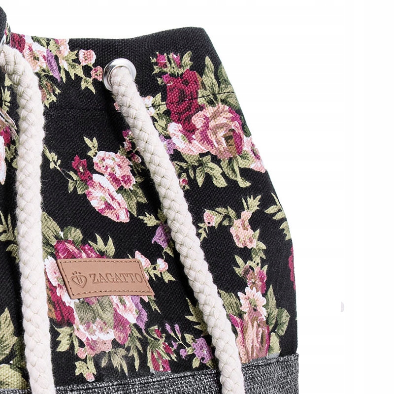 Torebka damska shopper pojemna torba worek vintage miejska na ramię ZAGATTO Kolor wielokolorowy