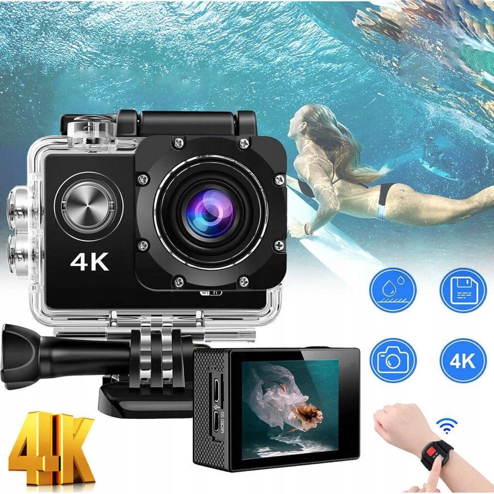 Sportovní Kamera 4K Wifi Podvodní Voděodolná Kamera