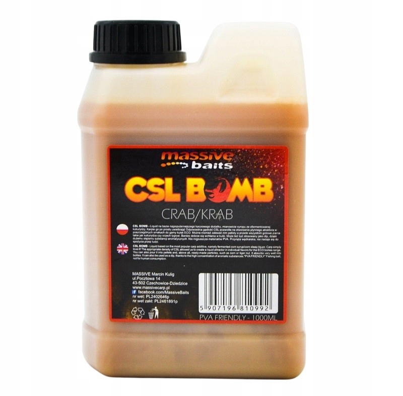 Liquid Massive Baits Csl Boomb Crab (1000ml)