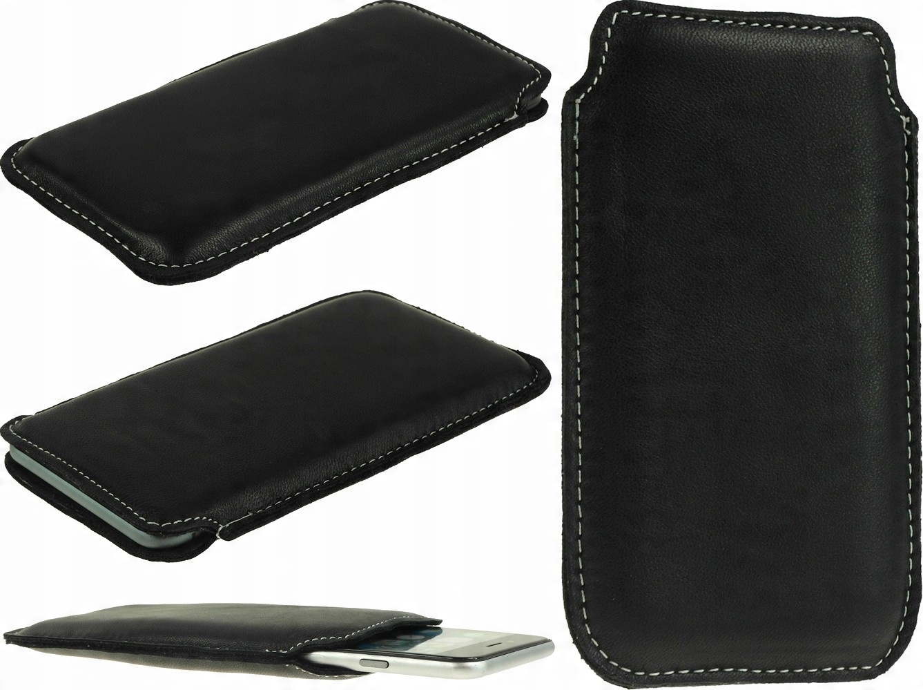 

Etui 100% Skóra Jagnięca Blk Huawei P20 Pro