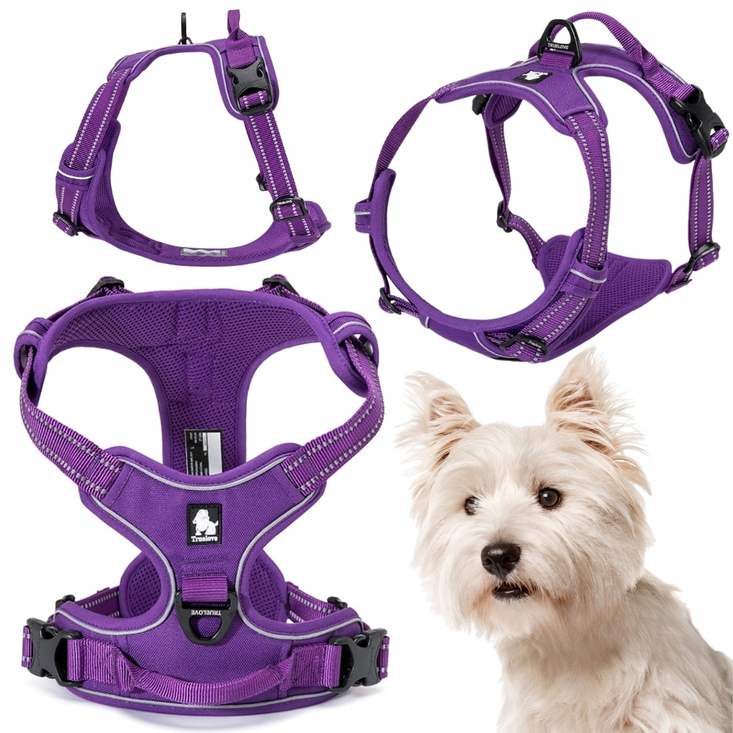 Szelki Dla Psa Truelove Easy Walk Mocne Trwałe Odblaskowe Fioletowe S