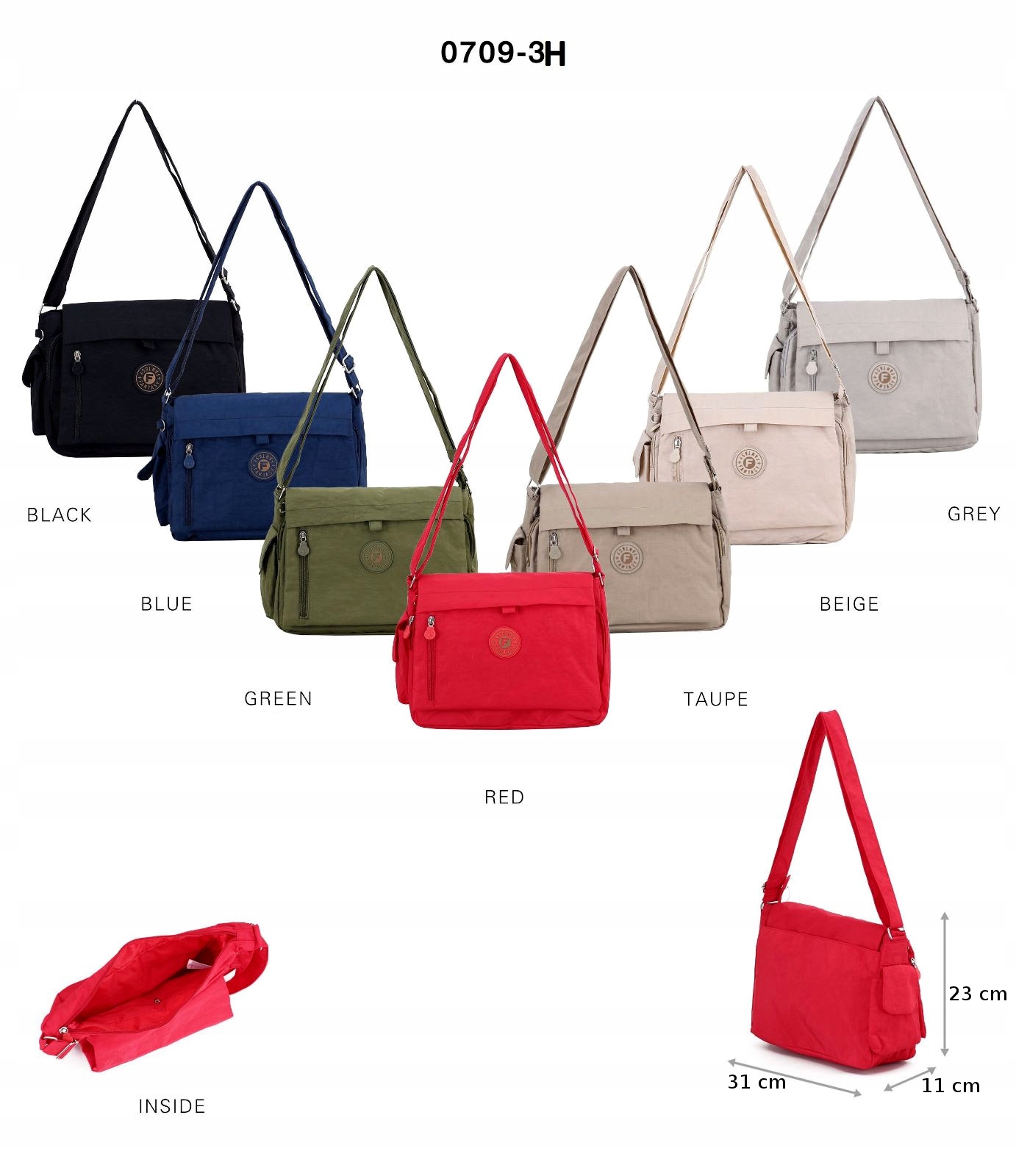 Torebka Damska Materiałowa Listonoszka Beż Fantasy Materiał dominujący tkanina