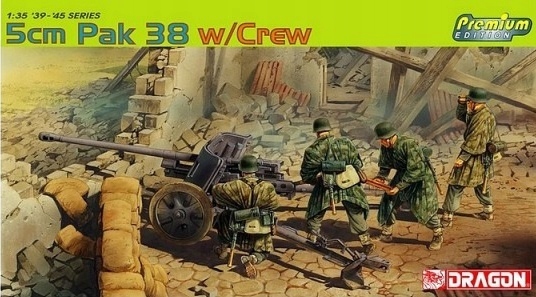 1:35 5cm Pak 38 w/posádka 1+4
