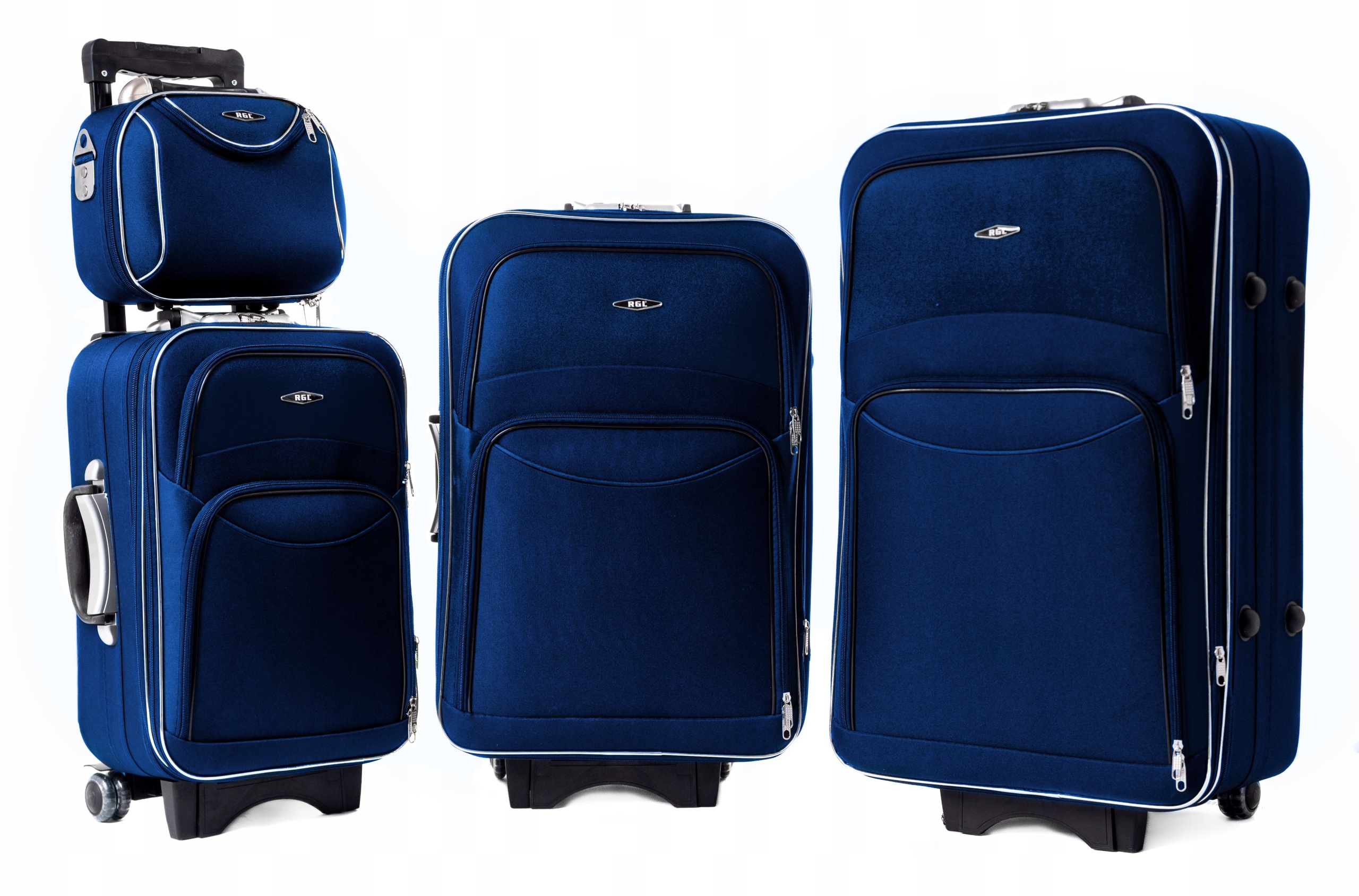 773 ZESTAW WALIZEK PODRÓŻNYCH RGL XXL XL L 3w1 + KUFEREK BAGAŻ KÓŁKA Kod producenta 773 3w1 + kuferek
