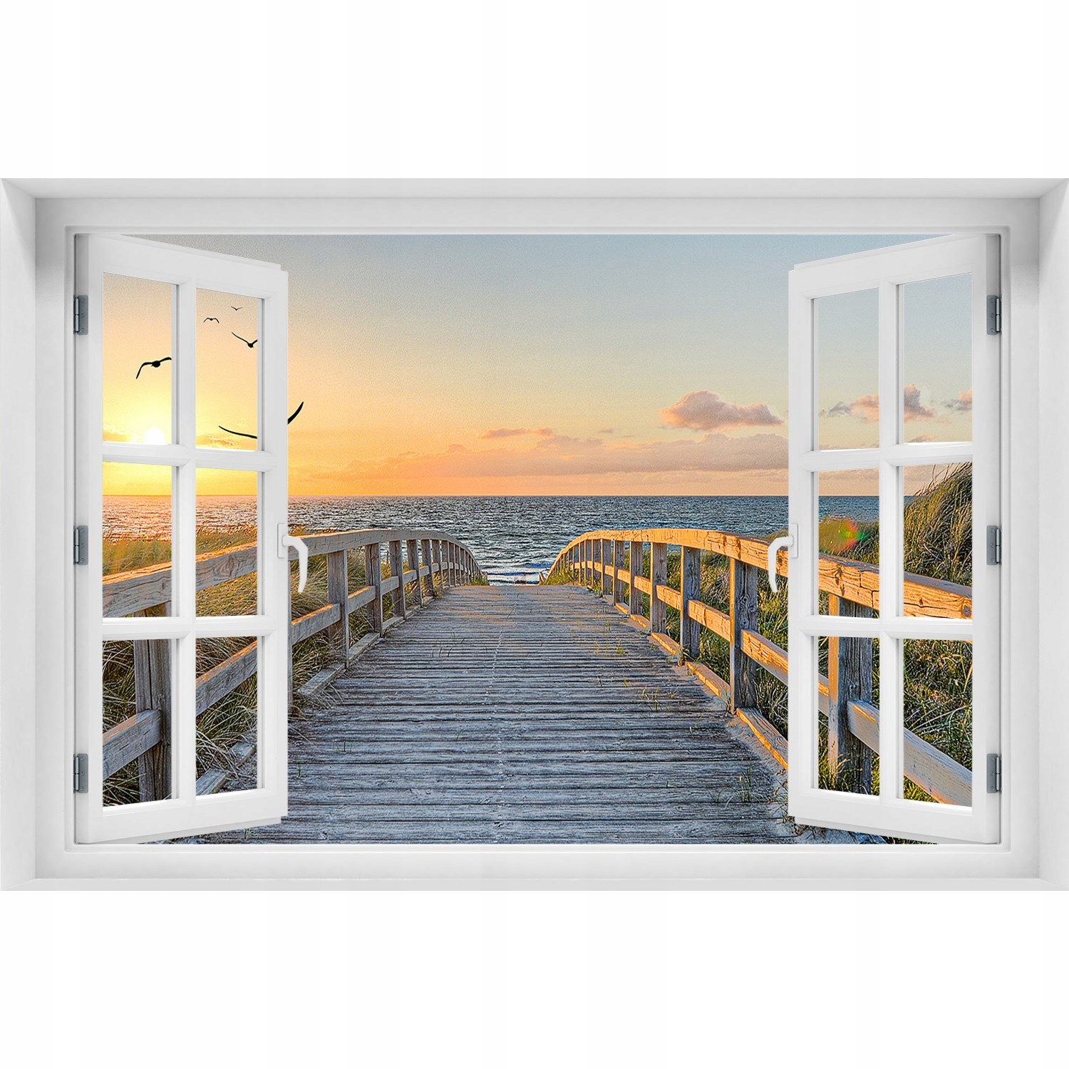 

Naklejka Fototapeta 3D Okno Ścieżka na plażę