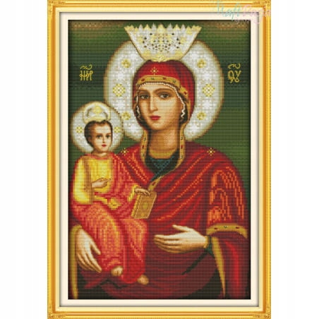 Kanva s potiskem vyšívací sada (kanva,mulina)