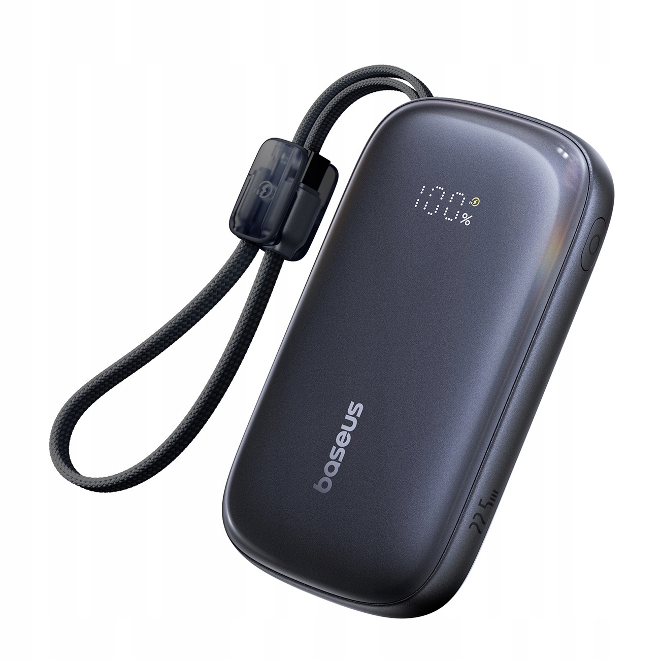 Powerbanka 10000 mAh 22.5 W s odpojitelným kabelem na displeji černá