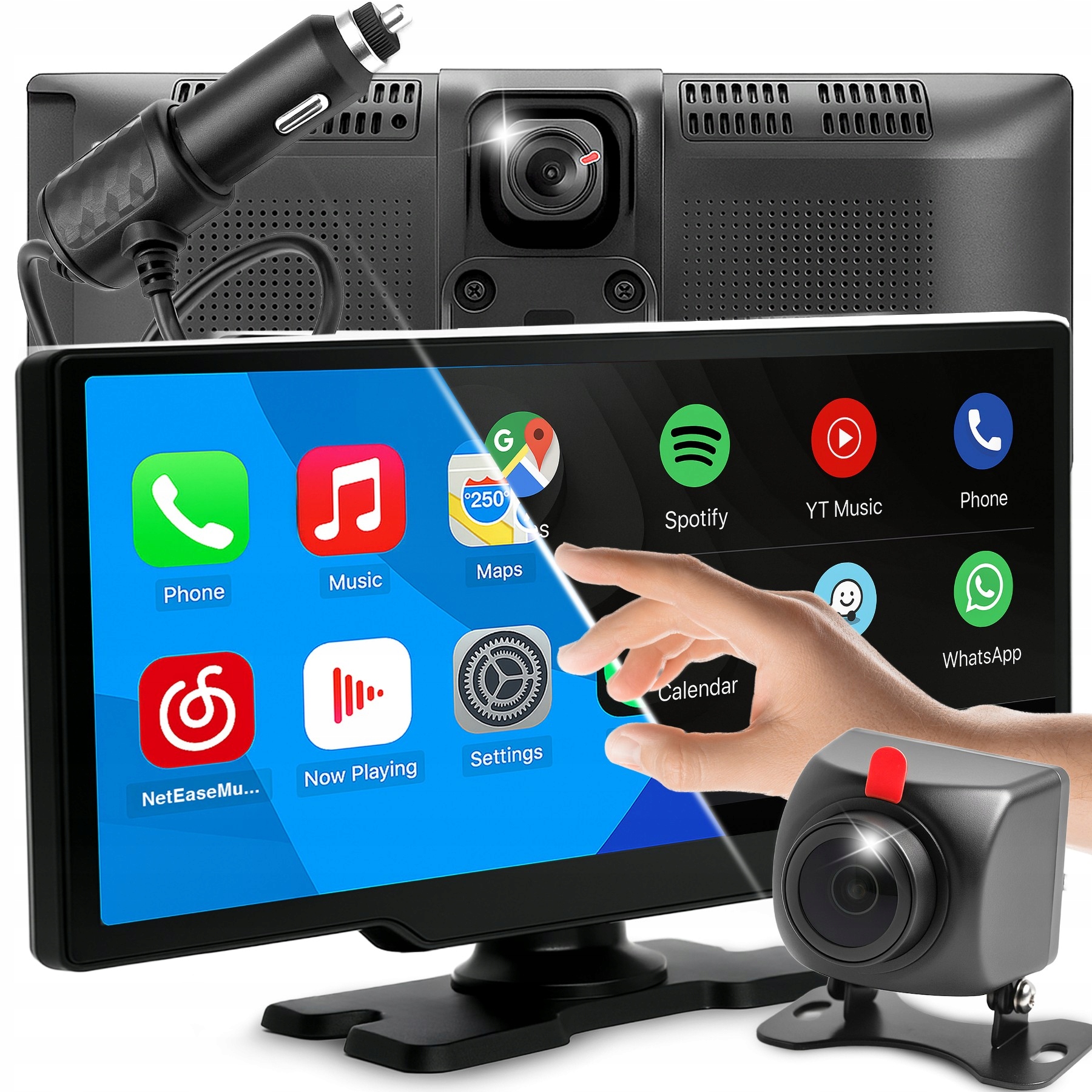 Radio Samochodowe Bluetooth Android Auto Apple Carplay 1DIN Ekran 10,26''