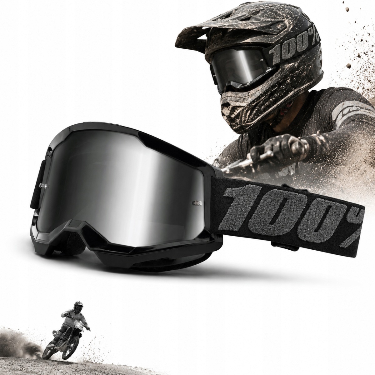 Gogle Rowerowe Motocross Mtb, Wiatroszczelne, Z Filtrem Uv I Przeciwmgielny