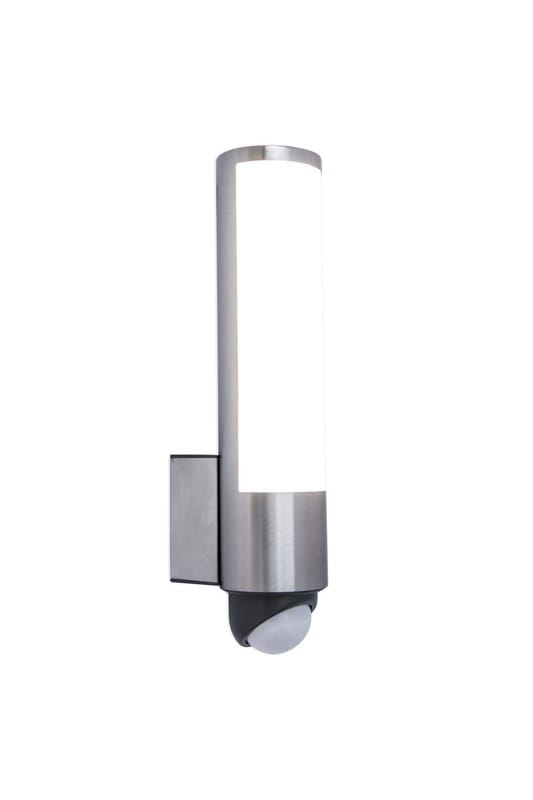 Led nástěnná fasádní lampa s pohybovým senzorem stříbrná Lutec