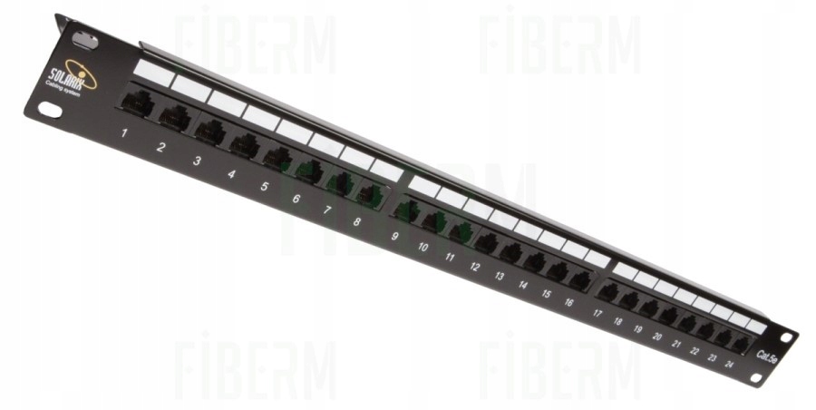 Solarix Patch Panel 24 x RJ45 Cat 5E Utp s lištou