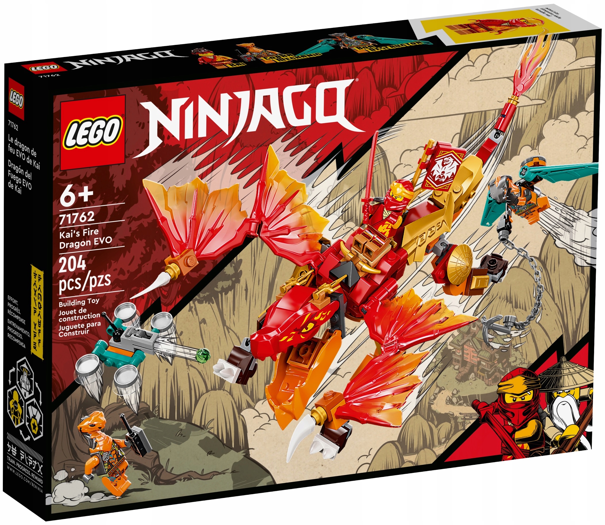 Lego 71762 Ninjago Drak ohně Kaia Evo sada Nová, zábava pro fanoušky
