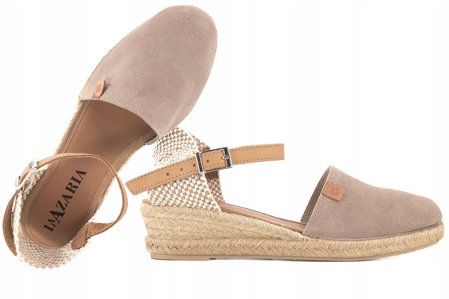 La Azaria 230770 Espadrilky Dámské Sandály Na Klínku Kůže 40 Béžová