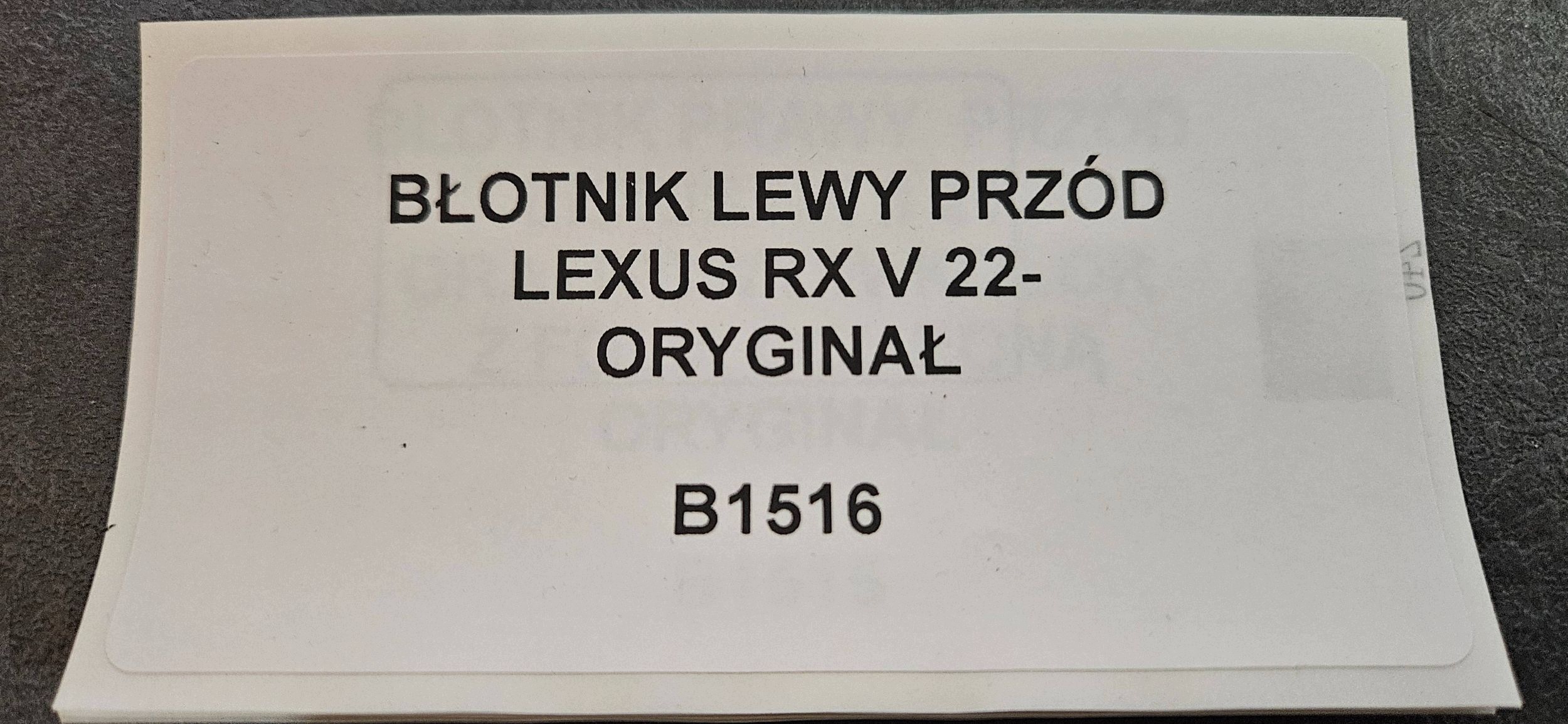 fender left front LEXUS RX V 22- original