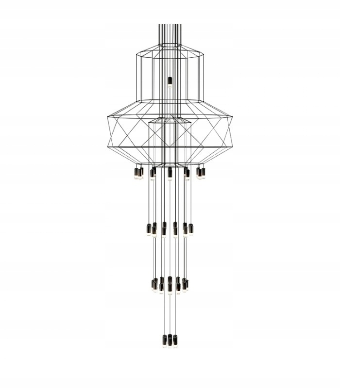 Lampa wisząca Flusso 43 czarna w stylu industrialnym