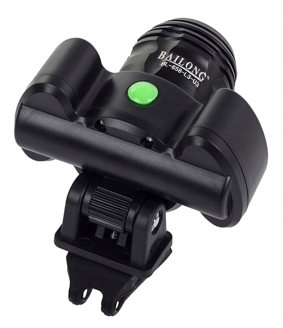 LAMPKA ROWEROWA LED OŚWIETLENIE ROWER PRZÓD SOCZEW Kolor dominujący czarny