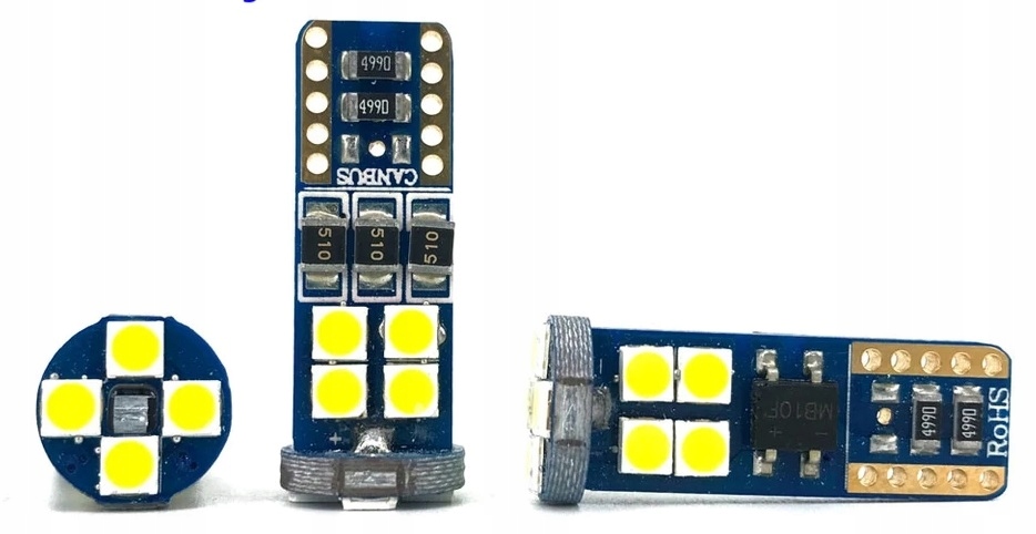 

W5W Led 12 Smd 3030 T10 Canbus Premium 620 lm