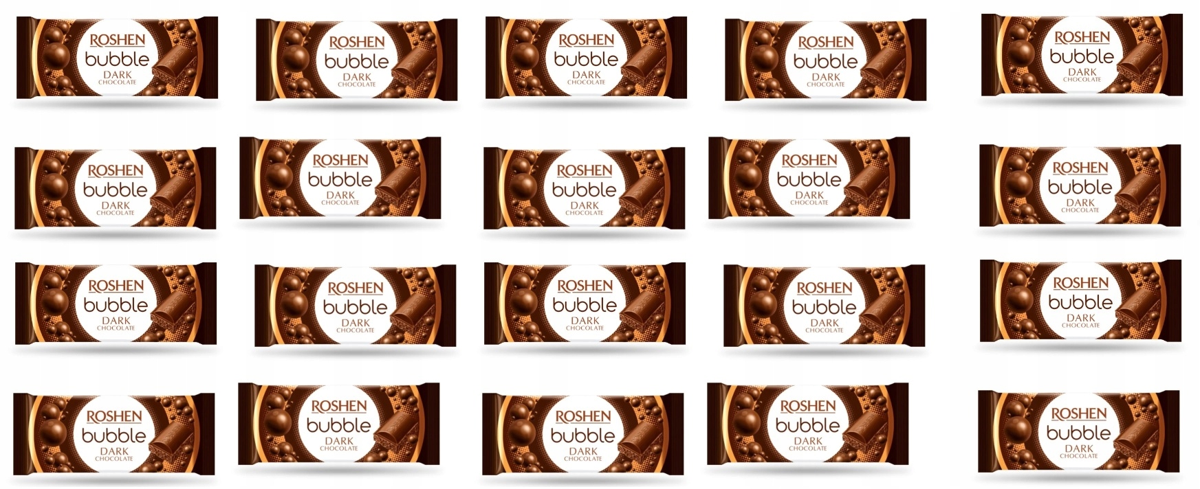 Levně 20x 80g Roshen hořká bublinková Čokoláda v krabičce