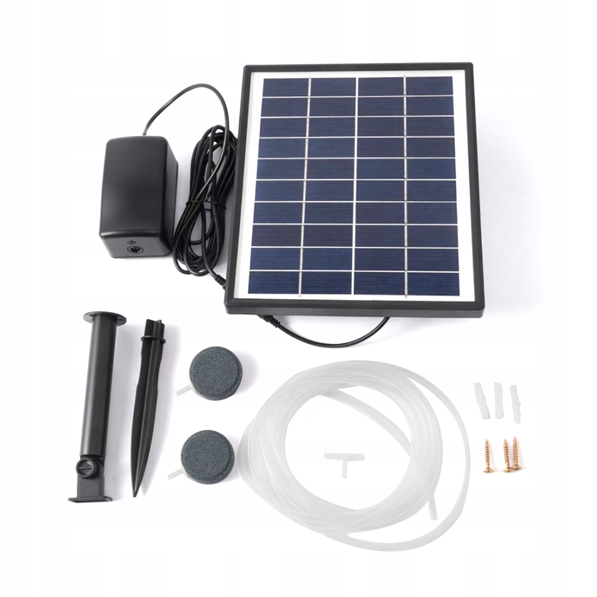 6W Solarna Pompa Tlenu Napowietrzacz Stawu Z Wężem Panel Słoneczny