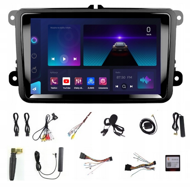 Rádio Android Škoda Rapid Superb Gps Bt Wifi Usb 4GB 64GB Modem Sim