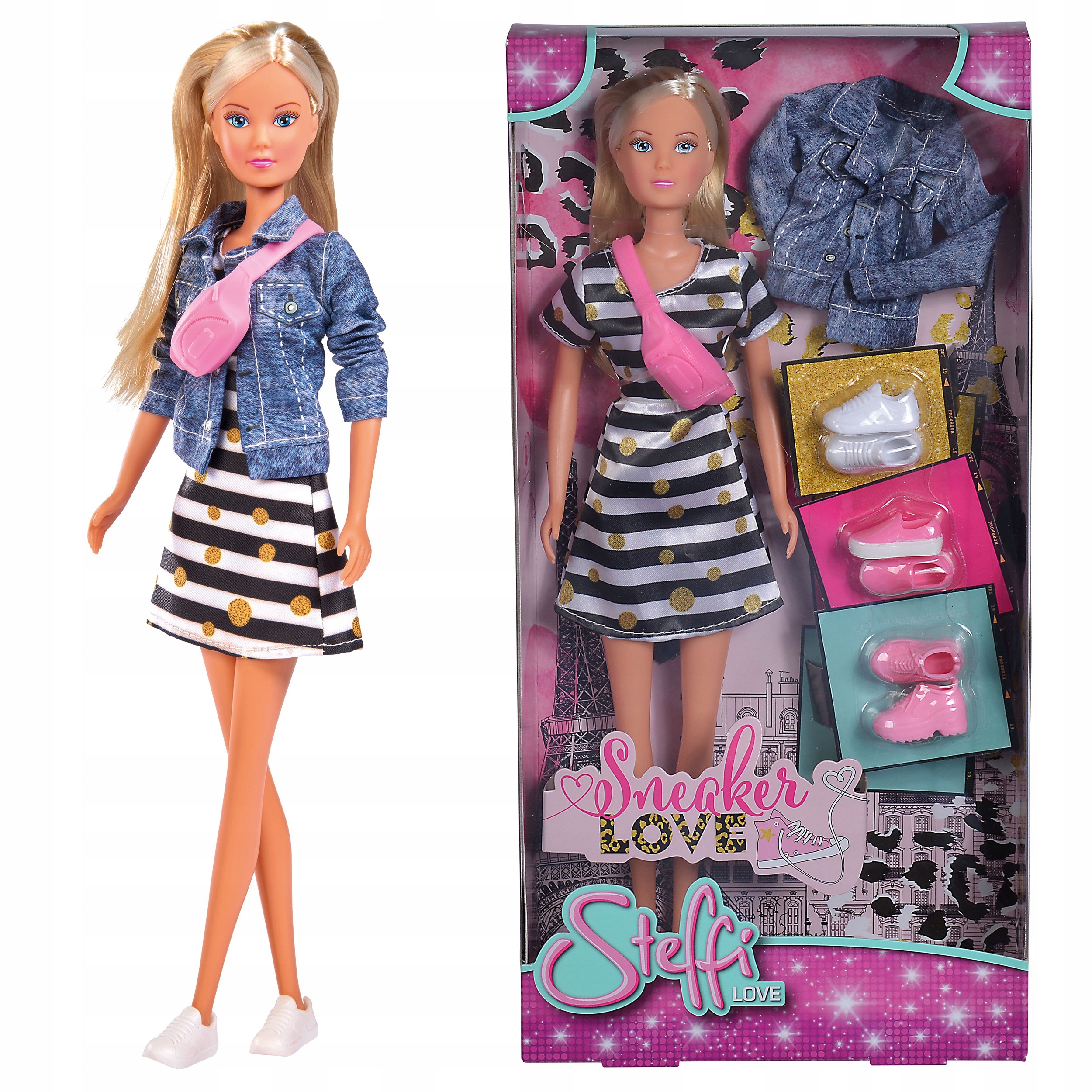 

Simba Lalka Steffi w Miejskiej Stylizacji Sneakers