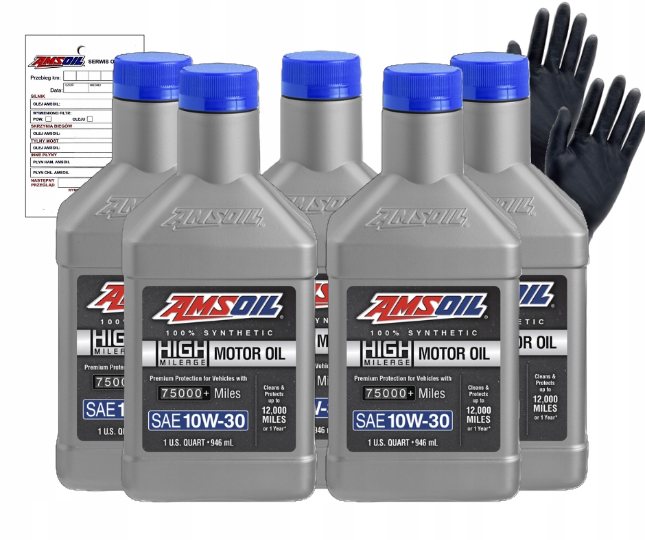 Motorový olej Amsoil 10w30 Synthetic High-Mileage Motor Oil 0,946 l 5 ks
