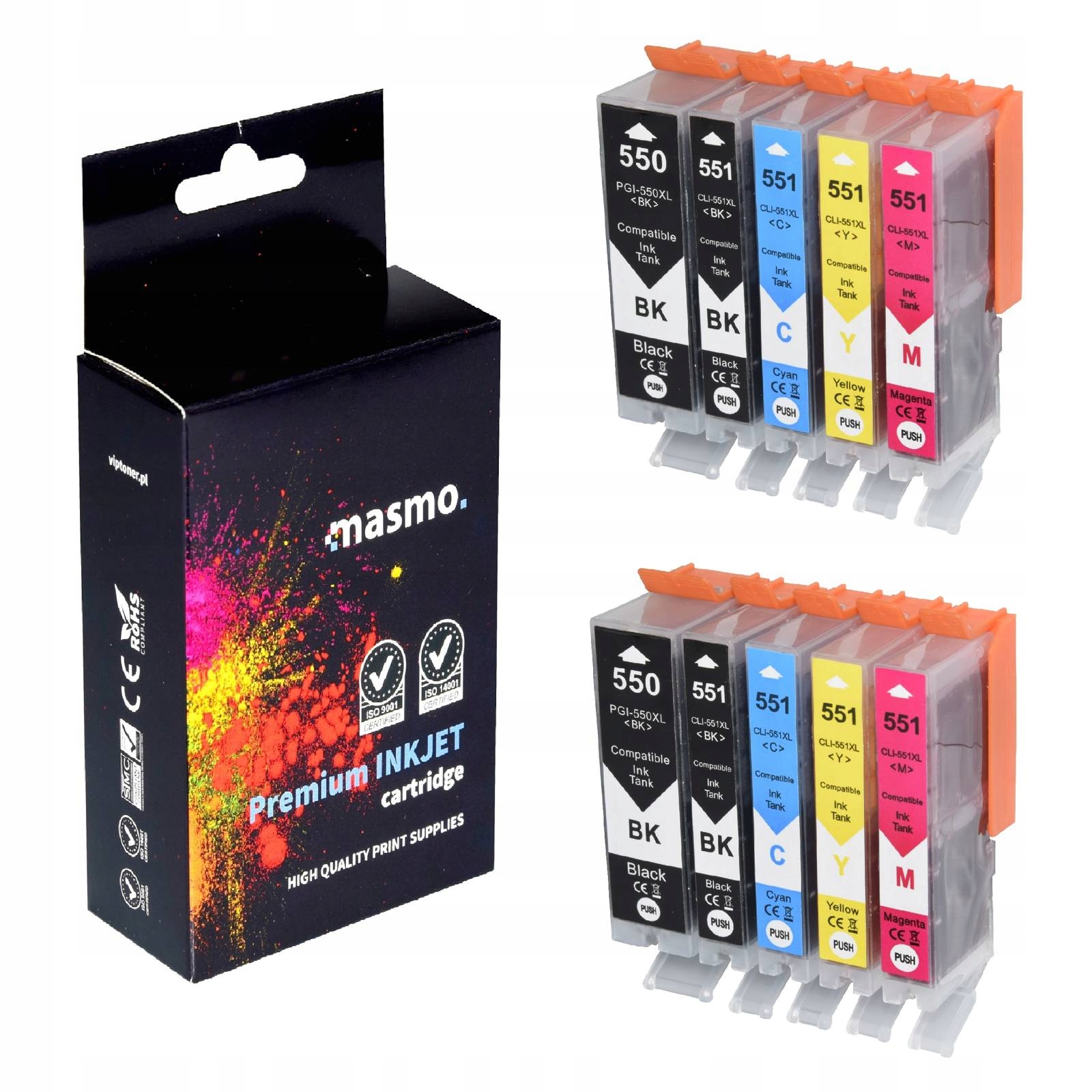 

10x Tusze XXL Do Canon Pixma IP7250 MG5650 MG5550