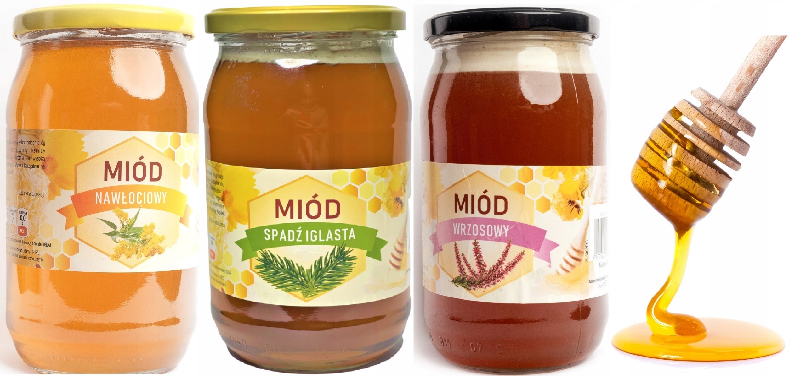 Vlásečnicový Med Jehličnatý Padák Vřesový Set Nektar Pl 1,1 kg Dárek