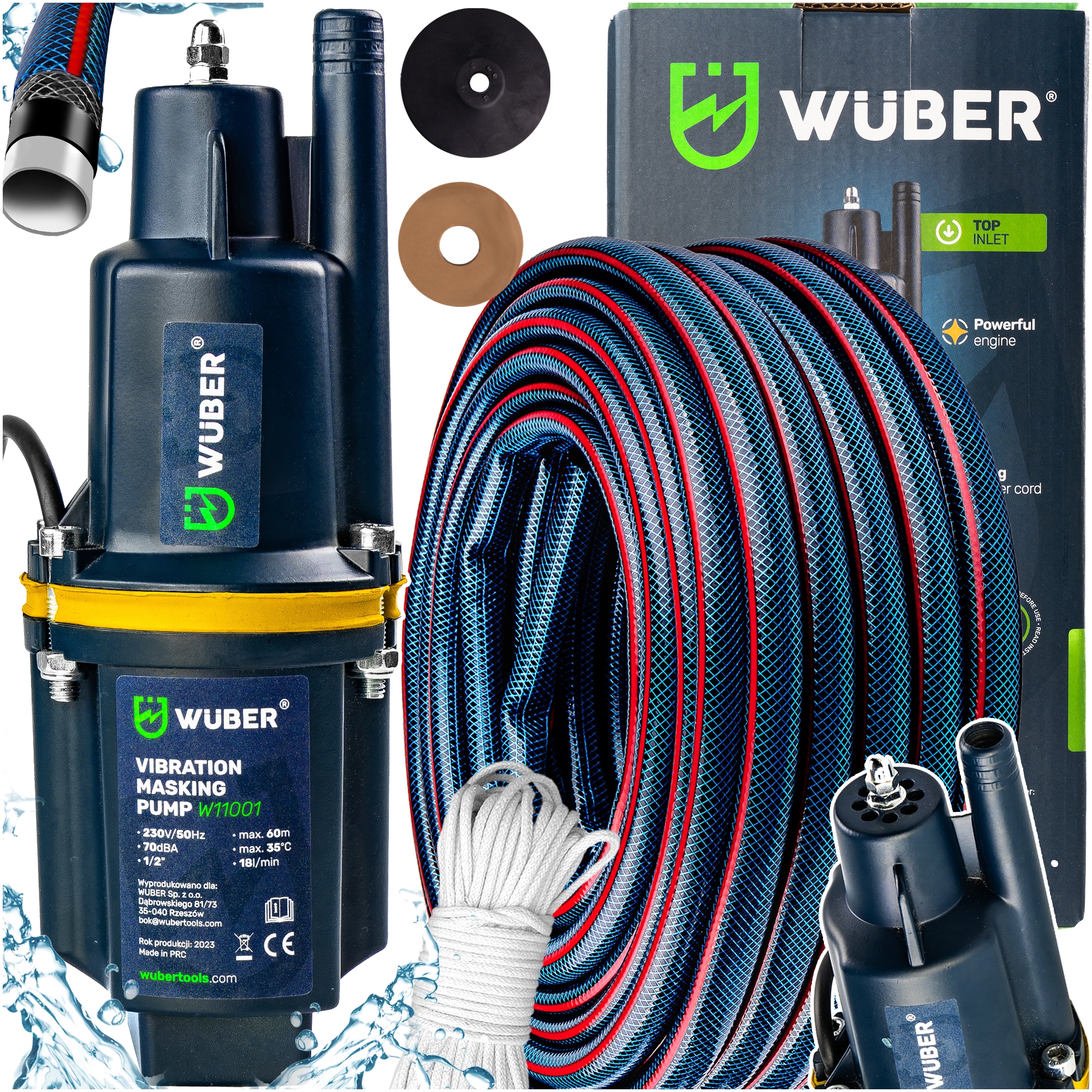 Pompa Do Wody Czystej Górnossąca Zestaw Do Studni Pompa Ruska Nurek Wąż