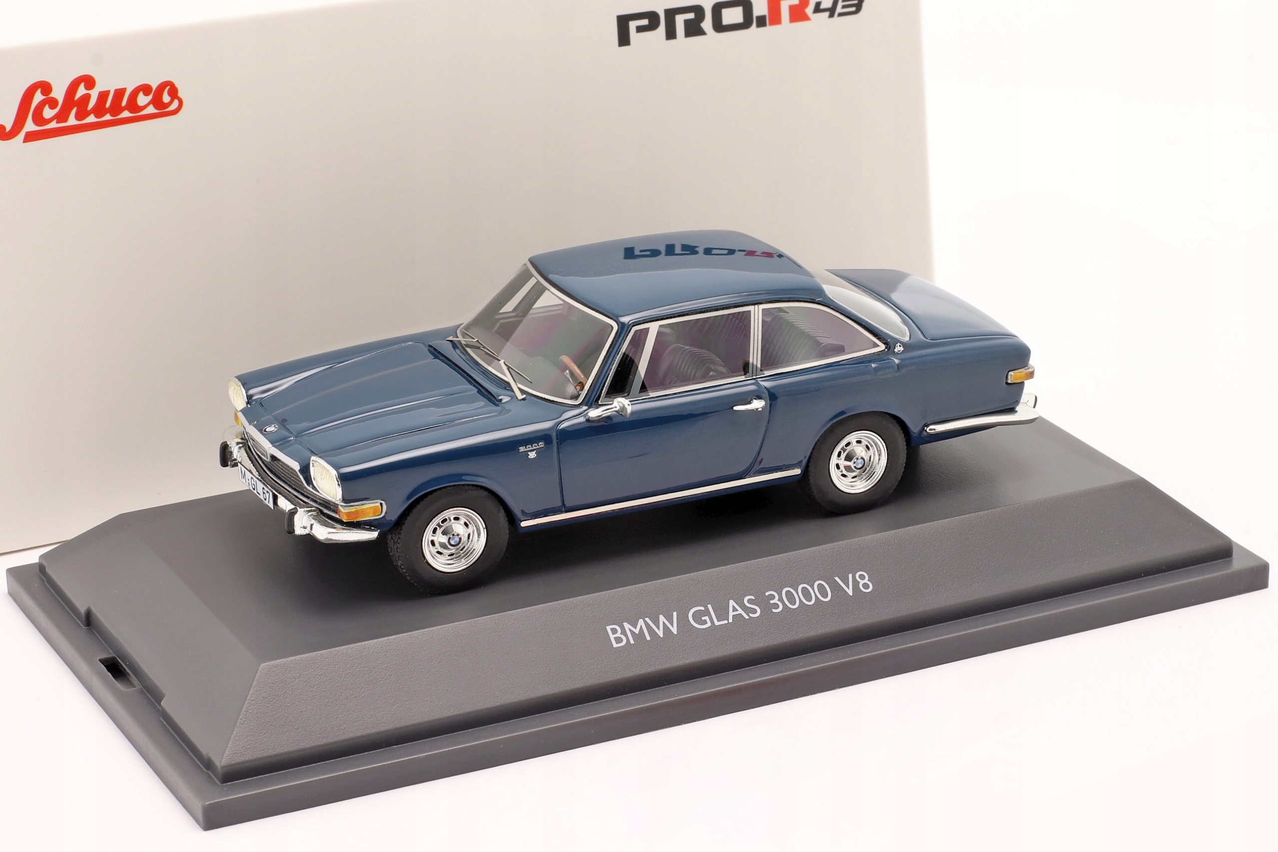 Schuco Bmw Glas 3000 V8 1966 Modrá 1:43