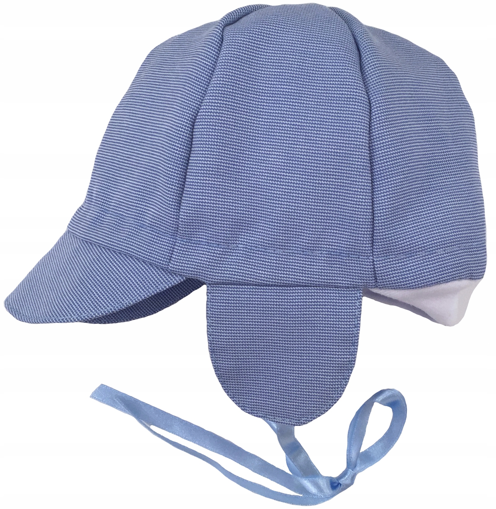 

Czapka wiązana pilotka czapeczka z daszkiem 62 cm