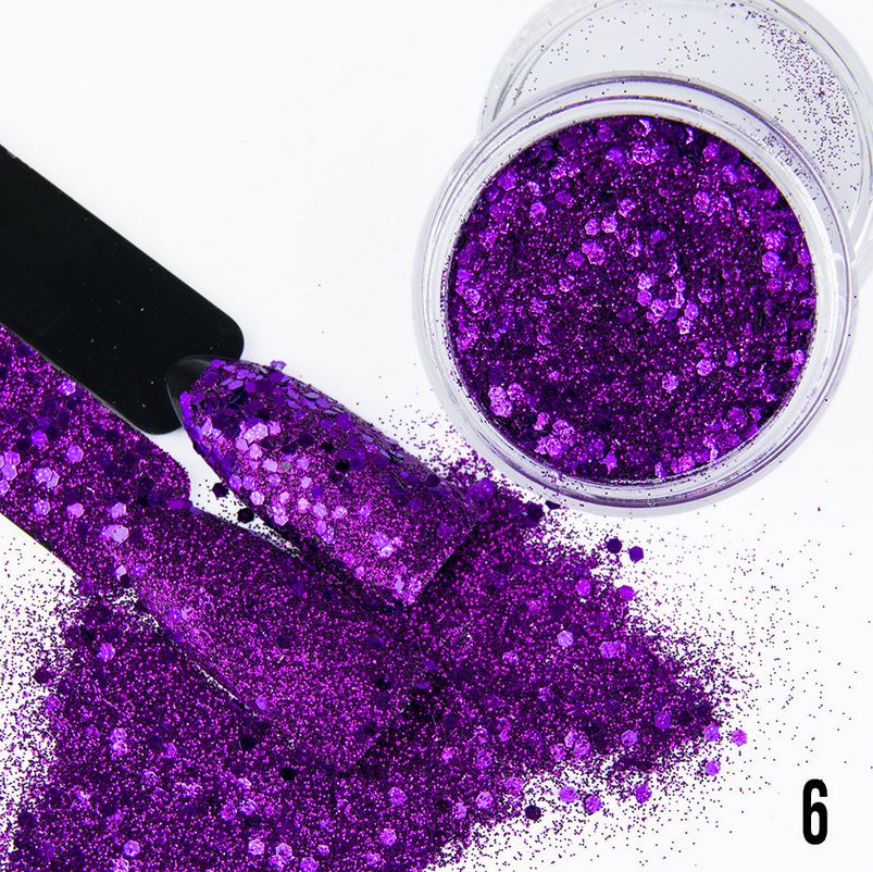 

Pyłek Brokat Ultraviolet Effect do zdobień mix kol