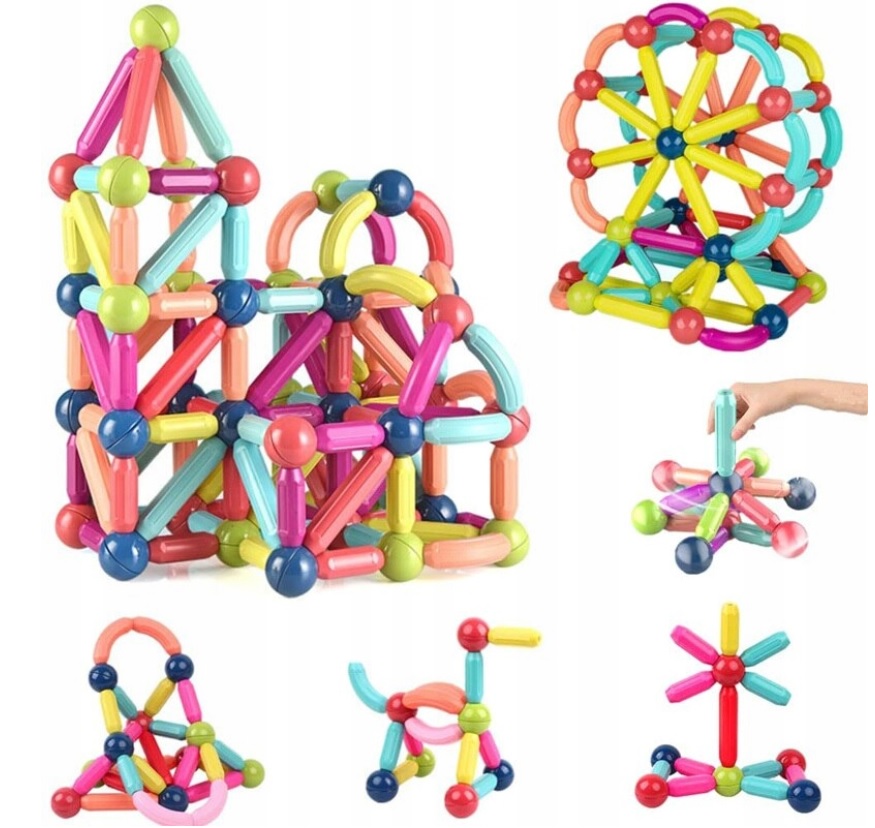 

Klocki Magnetyczne Dla Dzieci Magnetic Stick 58 XL