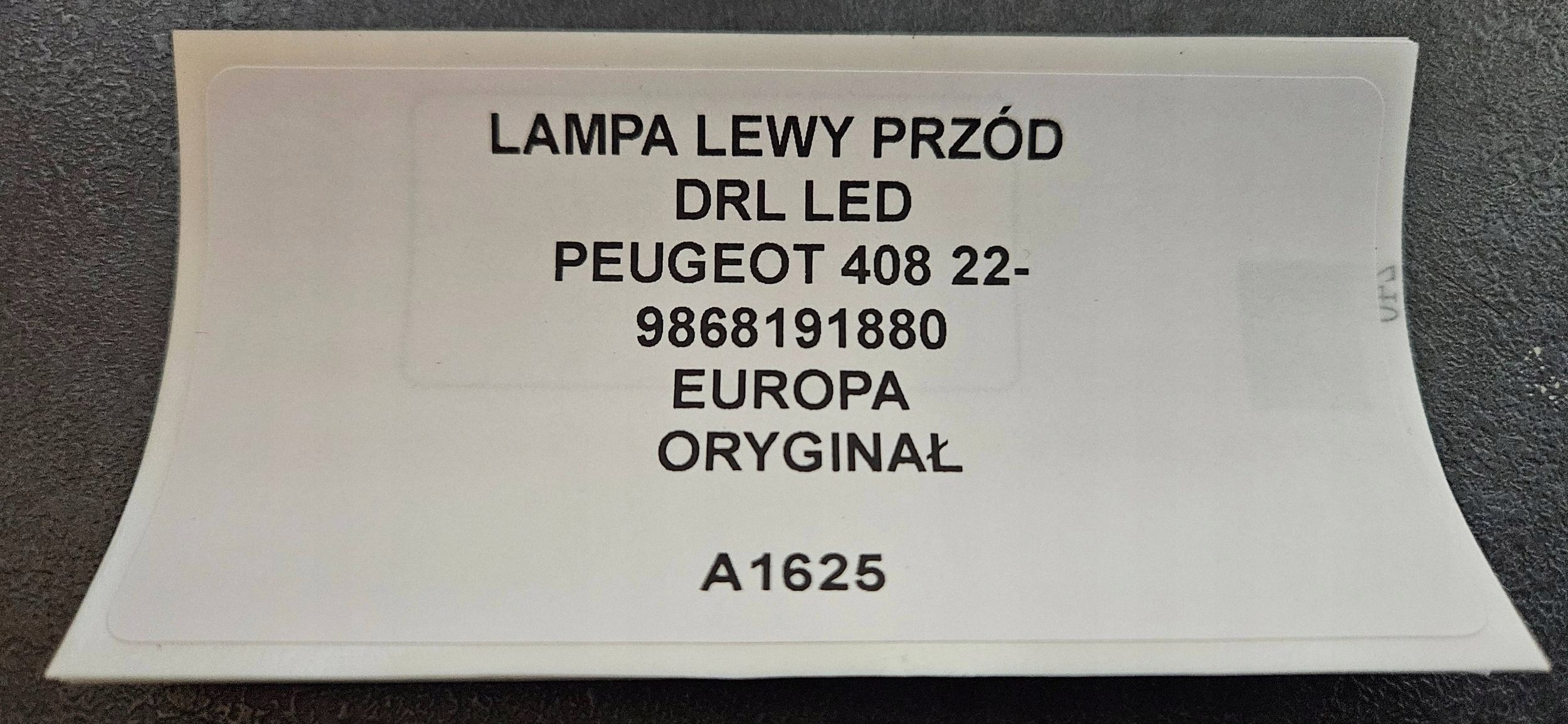 light left front DRL LED PEUGEOT 408 22- original 9868191880
