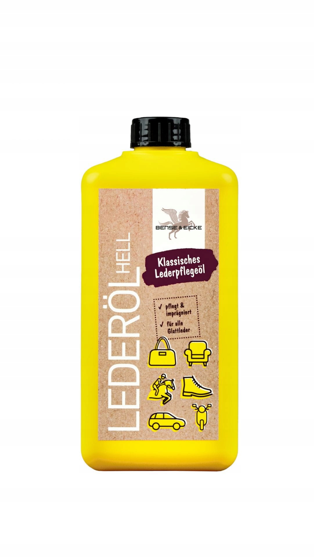Olej do impregnacji Skór siodeł ogłowia Bense & Eicke jasny 1000ml