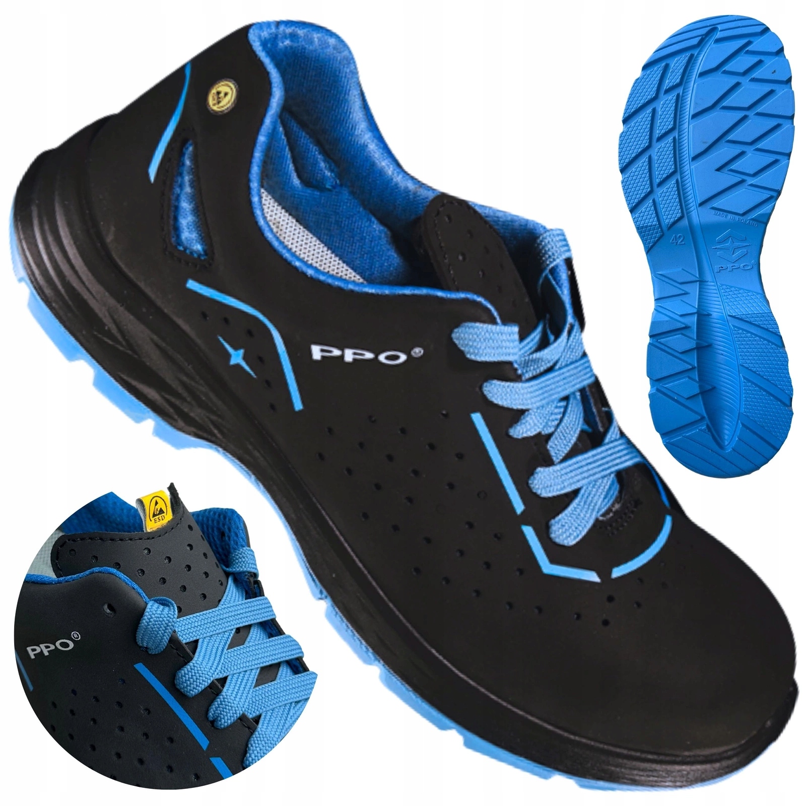 Buty robocze półbuty Ppo Strzelce Opolskie SX4 S1P lekkie oddychające 37