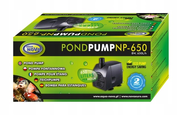 

Aqua Nova pompa fontannowa NP-650, 8W, h=1,1m